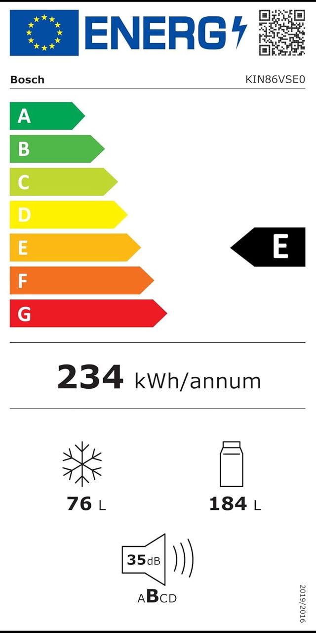 Bosch réfrigérateur encastrable série4 kin86vse0