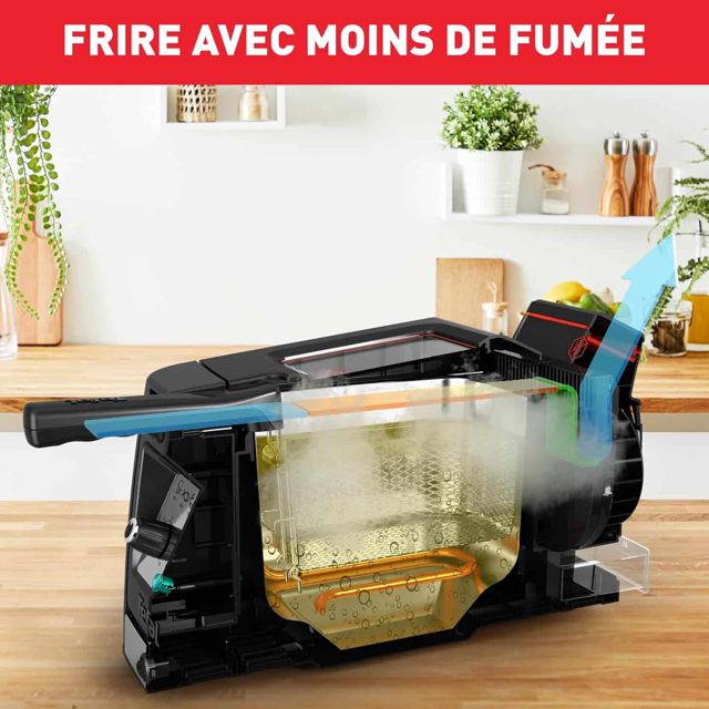 Tefal airfryer friteuse à l'huile clear duo 3.5L fr600d10