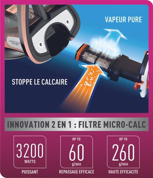 Calor fer à repasser ultimate pure 3200w fv9845co