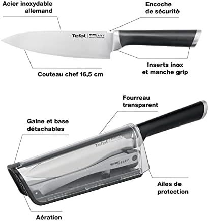 Tefal couteau chef ever sharp 16.5cm k25690004