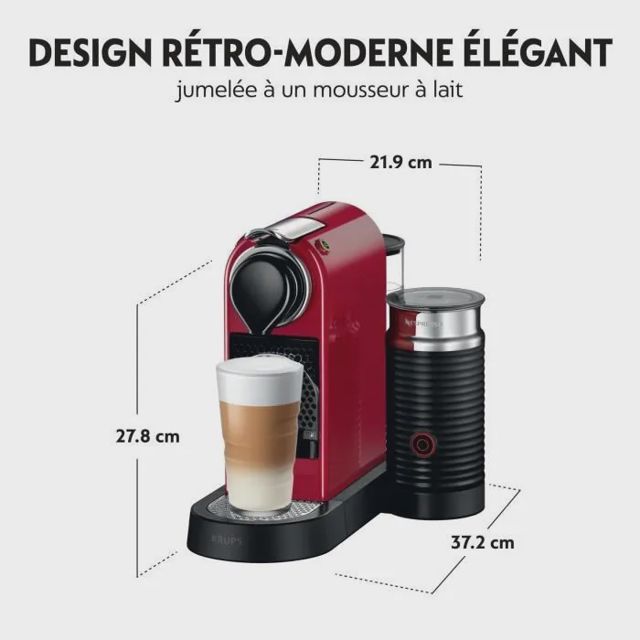 Krups cafetière avec mousseur YY4116FD