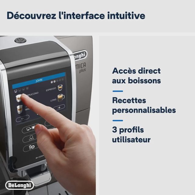 Delonghi cafétiere connectée dinamica plus ECAM372.95.TB