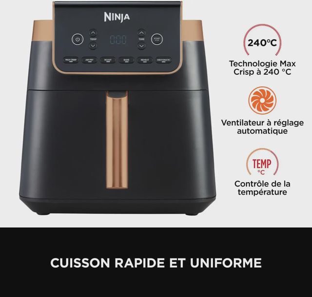 Ninja friteuse air fryer max pro AF180EUCP 6.2 L