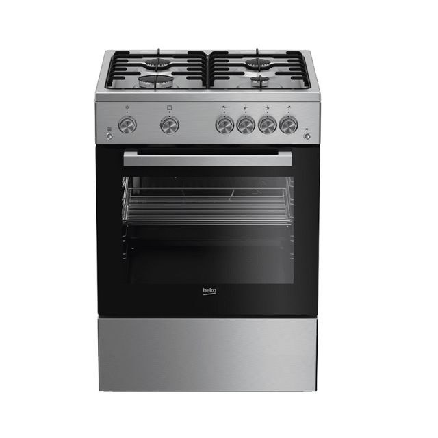Beko cuisinière pose libre gaz 60cm fsgtr62210gxcs