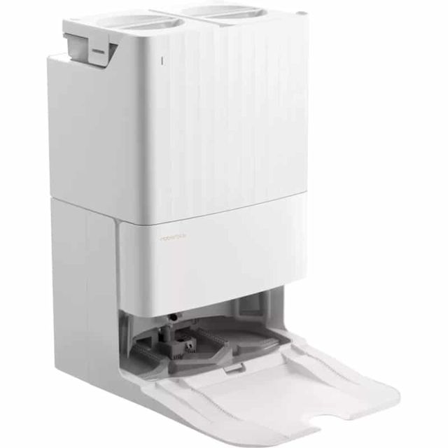 Roborock Qrevo robot aspirateur station multifonction blanc