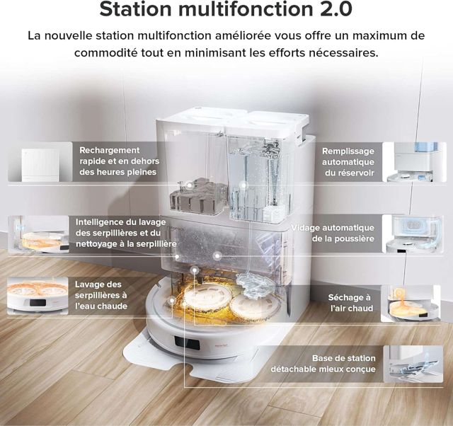 Roborock Qrevo Pro aspirateur robot blanc
