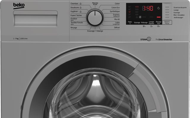Beko lave linge 7kg 1200 tr min WUE7612XSS