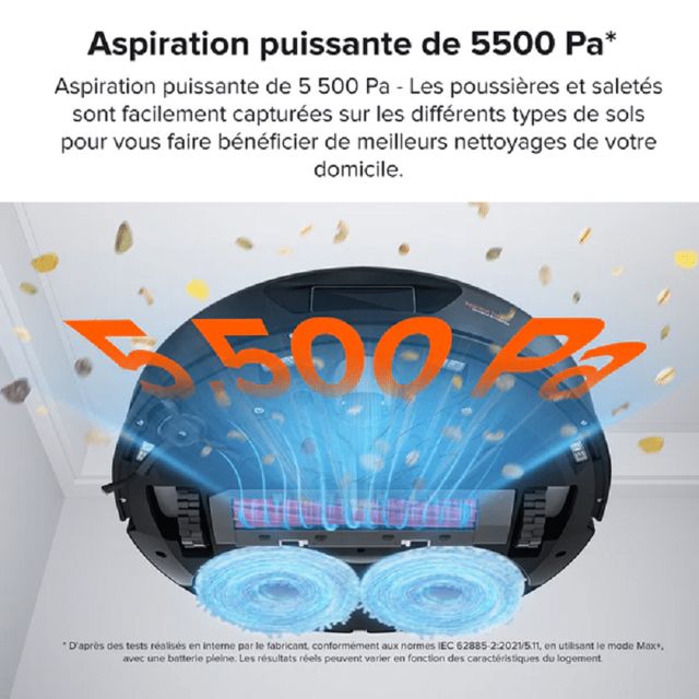 Roborock Qrevo aspirateur robot station multifonction noir