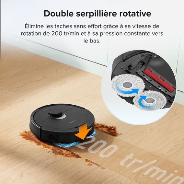 Roborock Qrevo aspirateur robot station multifonction noir