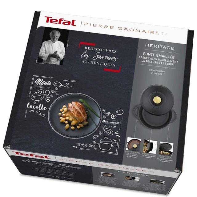 Tefal cocotte fonte d'acier ronde E2230504