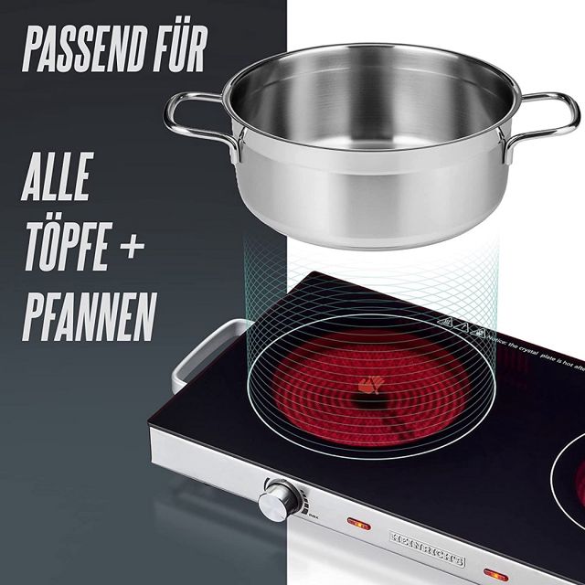 HEINRICH'S double plaque de cuisson HDK 8696