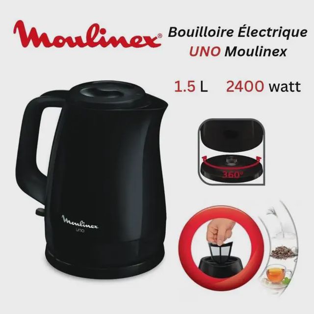 Moulinex bouilloire électrique Uno noir 1.5 L BY150810