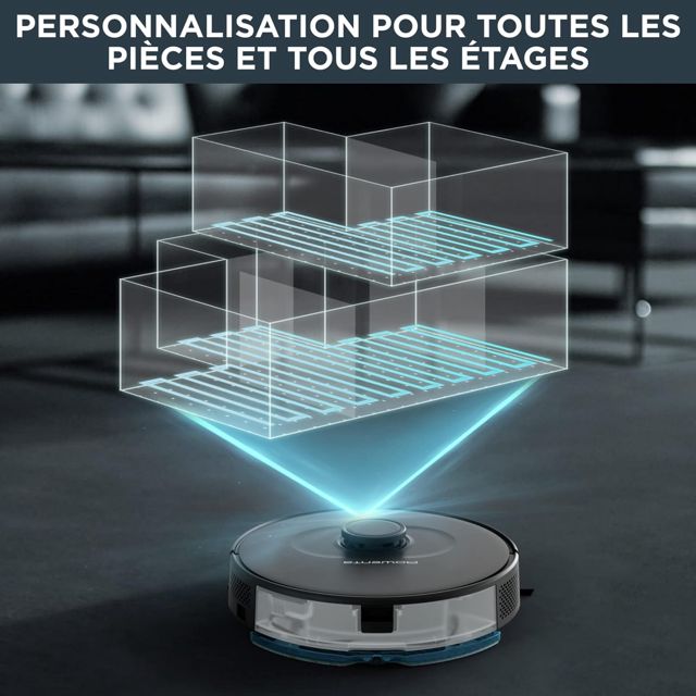 Rowenta aspirateur robot nettoyage 4en1 RR8585WH
