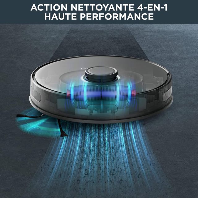Rowenta aspirateur robot nettoyage 4en1 RR8585WH