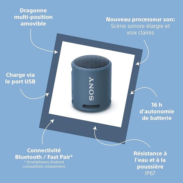 Sony enceinte ultraportable sans fil SRS-XB13