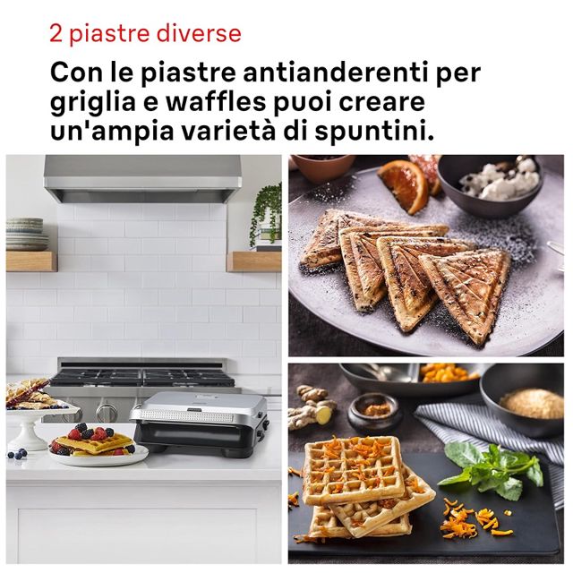Braun grille pain snackmaker 800W argent 5SM5005
