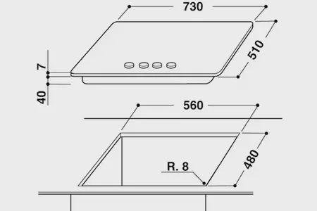 Whirlpool plaque encastrable 5feux GMWL 758/IXL