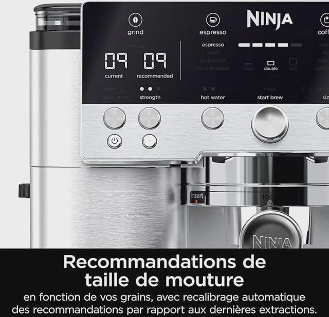 Ninja machine à café Luxe  broyeur à grains ES601EU
