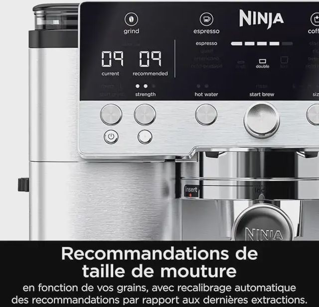 Ninja machine à café Luxe  broyeur à grains ES601EU