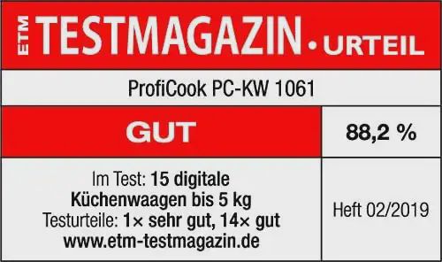 Proficook Pc-Kw 1061 Balance De Cuisine inox