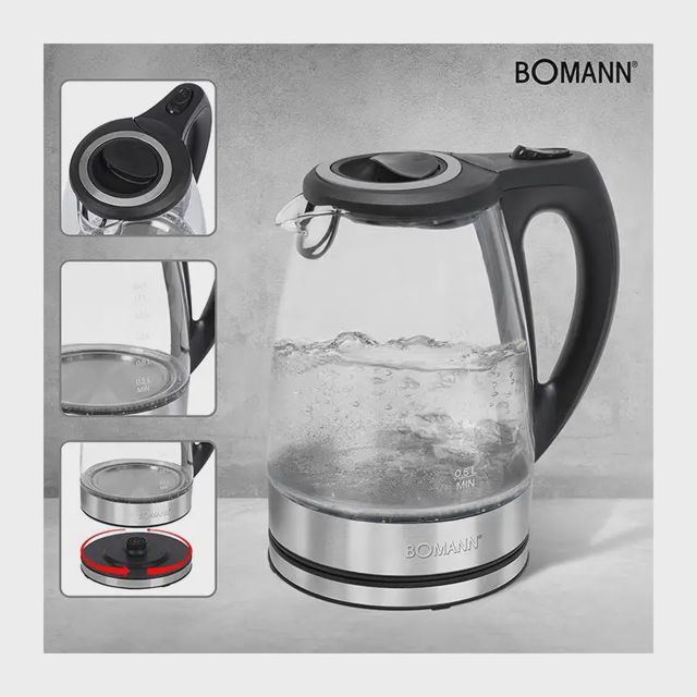 Bouilloire électrique en verre bomann