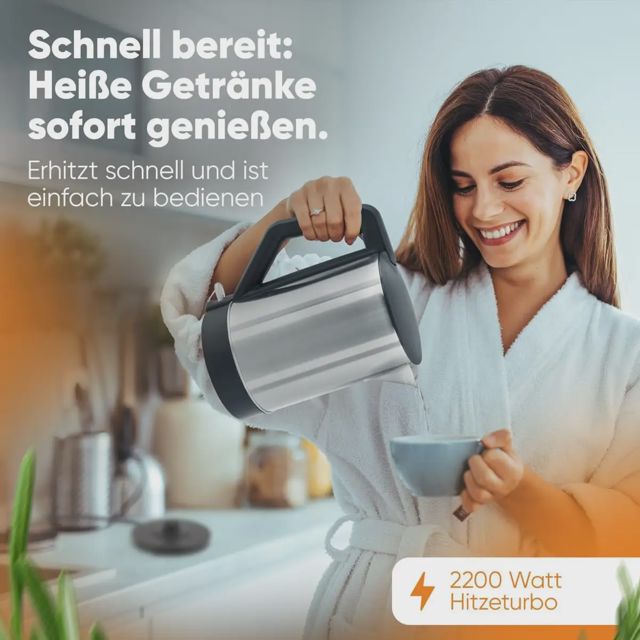 Bomann WKS 3002 CB Bouilloire Inox 1.5L 2200W