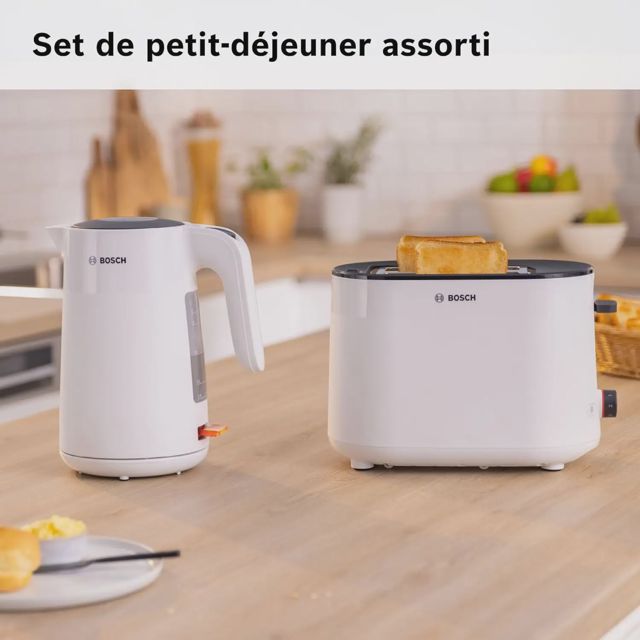 Bosch Bouilloire électrique 1.7l 2400w blanc TWK1M121