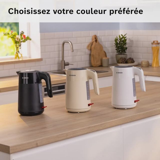 Bosch Bouilloire électrique 1.7l 2400w blanc TWK1M121