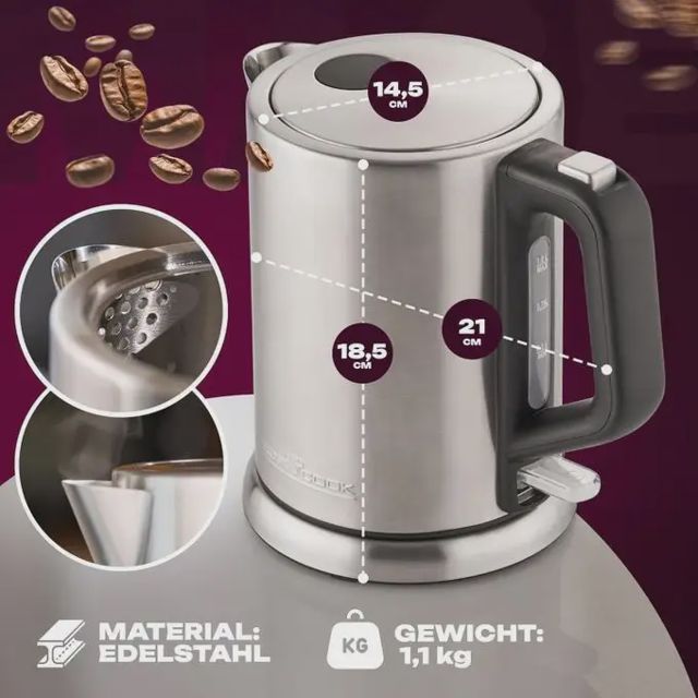 ProfiCook Bouilloire Inox 1 L 2200 W