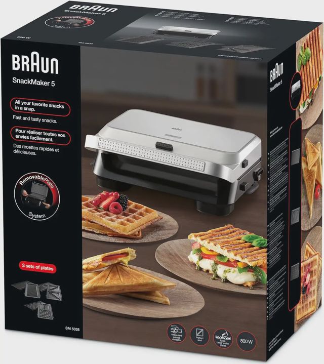 Braun gaufrier 3en1 SM5038 Appareil à sandwichs