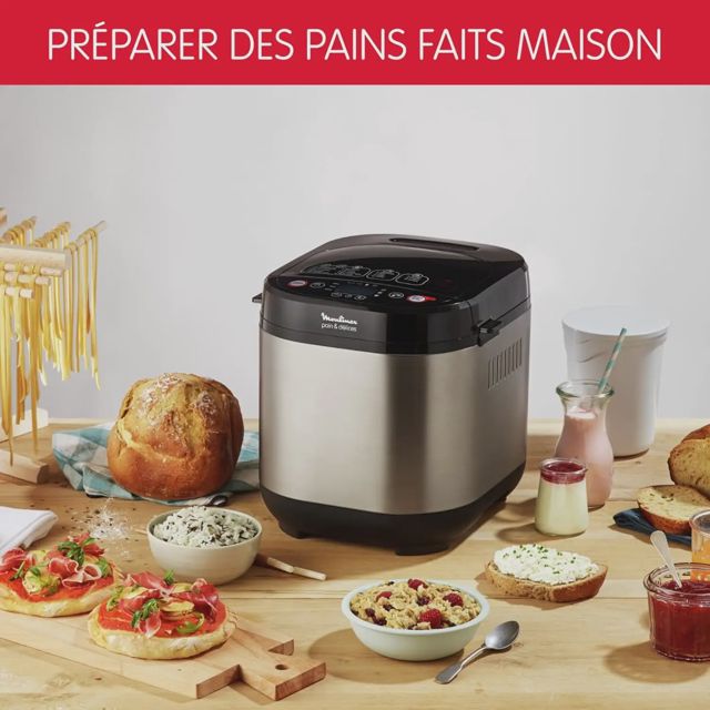 Moulinex Machine à Pain Yaourtière OW240E30 Inox