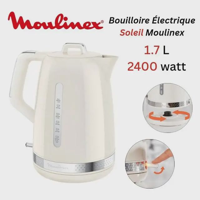 Moulinex Bouilloire Soleil 1,7 L 2400 W Ivoire BY320A10