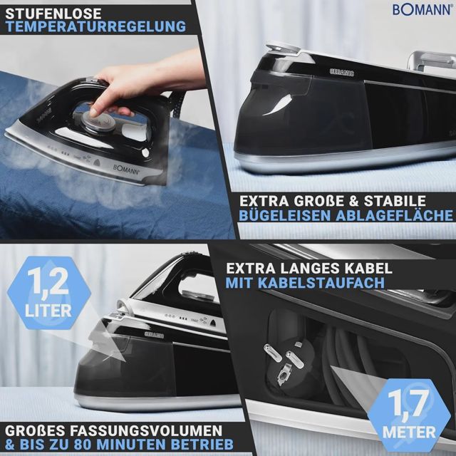 Bomann Centrale vapeur DBS6034CB Noir
