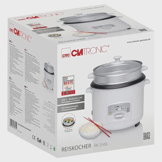 Clatronic Cuiseur À Riz Et Cuit-Vapeur Rk 3566