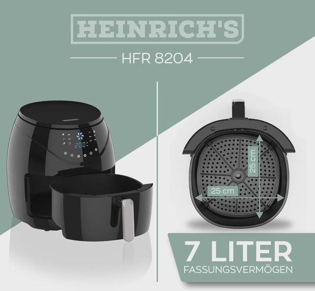 Heinrch's fryer airfryer air fryer xl 7L 1800W