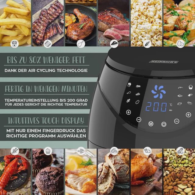 Heinrch's fryer airfryer air fryer xl 7L 1800W