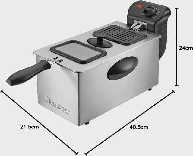 Clatronic FR 3587 Stainless steel deep fryer 3 liter inox