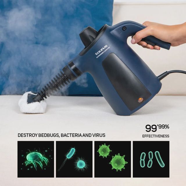 TAURUS Rapidissimo Clean Pro Nettoyeur Vapeur Bleu 1050 W