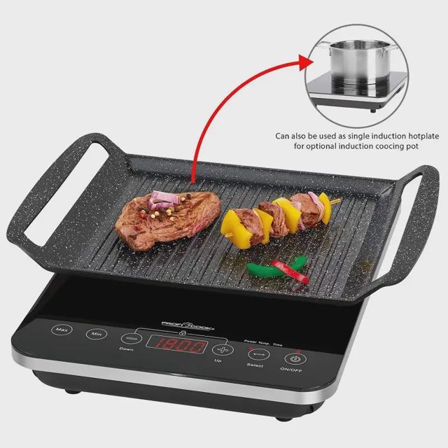 Plaque de cuisson induction et grille proficook
