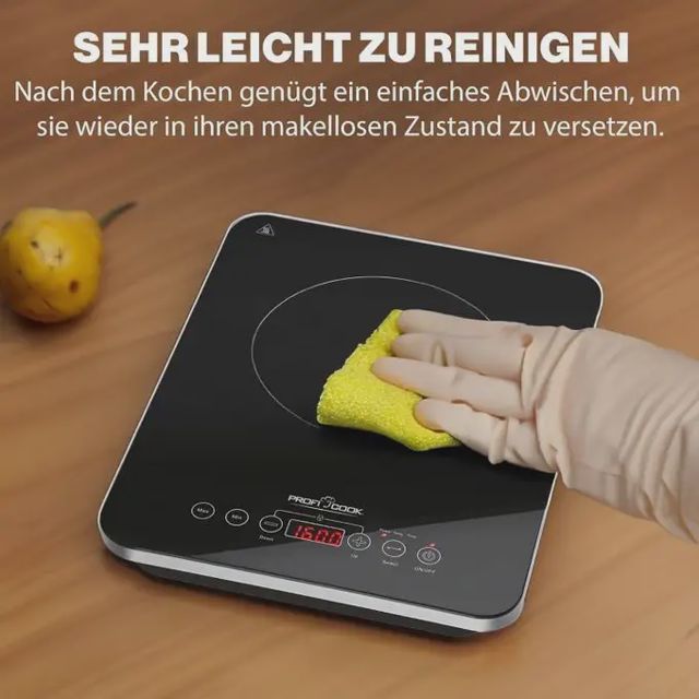 ProfiCook Plaque Induction 2000 W Tactile Noire