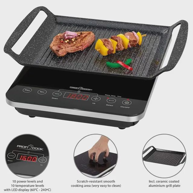 Poficook grille Plaque induction 2w1 ProfiCook PC-ITG 1130