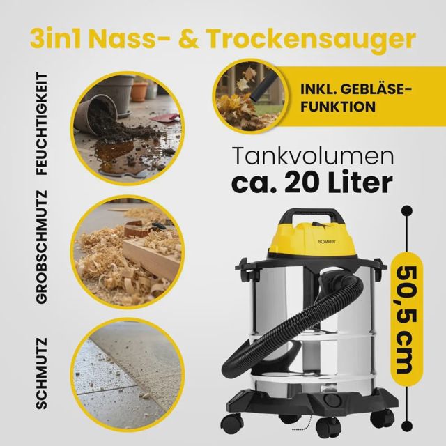 Bomann Aspirateur eau et poussière BS 6058 CB