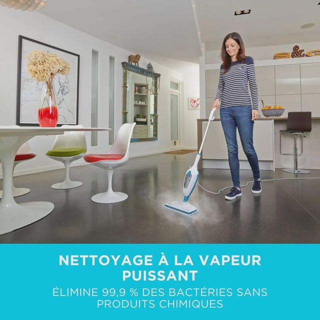 BLACK+DECKER Balai Vapeur. Nettoyeur de Sol 1300W FSM13E1-QS