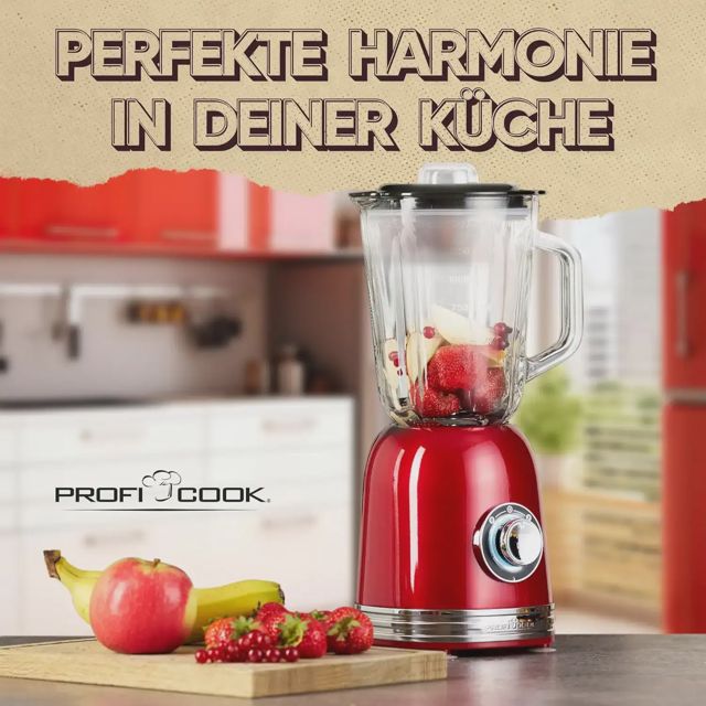 ProfiCook blender PC-UM 1195 800W 1.5 Litres Red