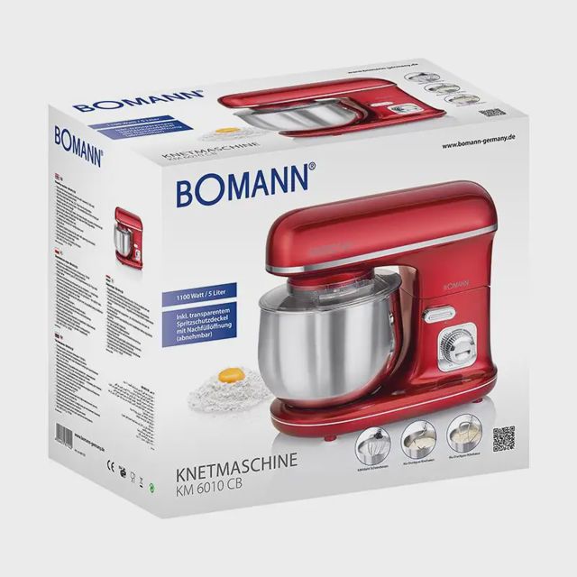 Pétrin 5l bomann 1100w rouge km6010cb