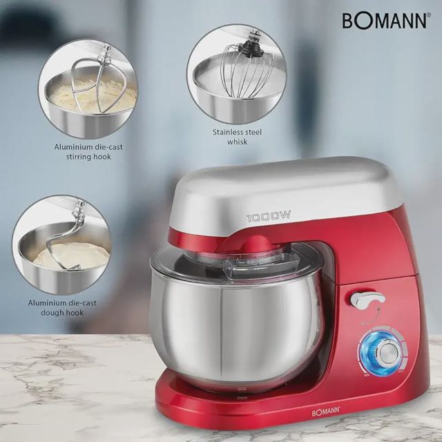 Bomann km 6009 cb pétrin multifonction 1000w 5 L
