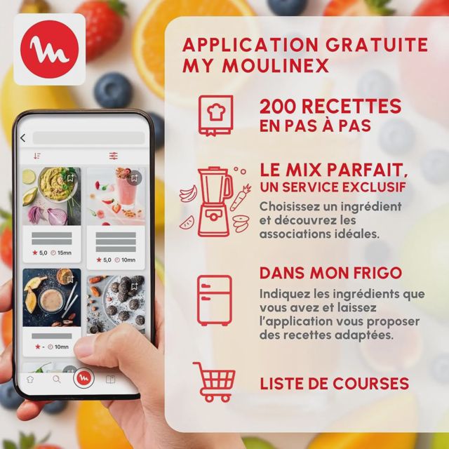 Moulinex Blender Mini mixeur compact 400 W LM17GD10