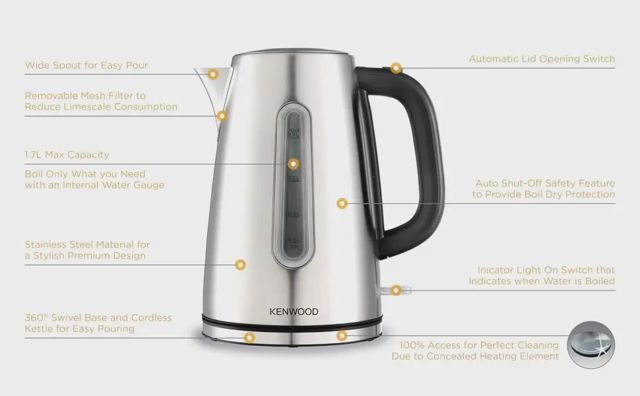 Kenwood Bouilloire électrique inox 1.7l Kenwood ZGM10.000SS