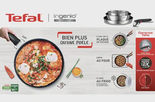 Batterie de cuisine Tefal 10pies l897s104