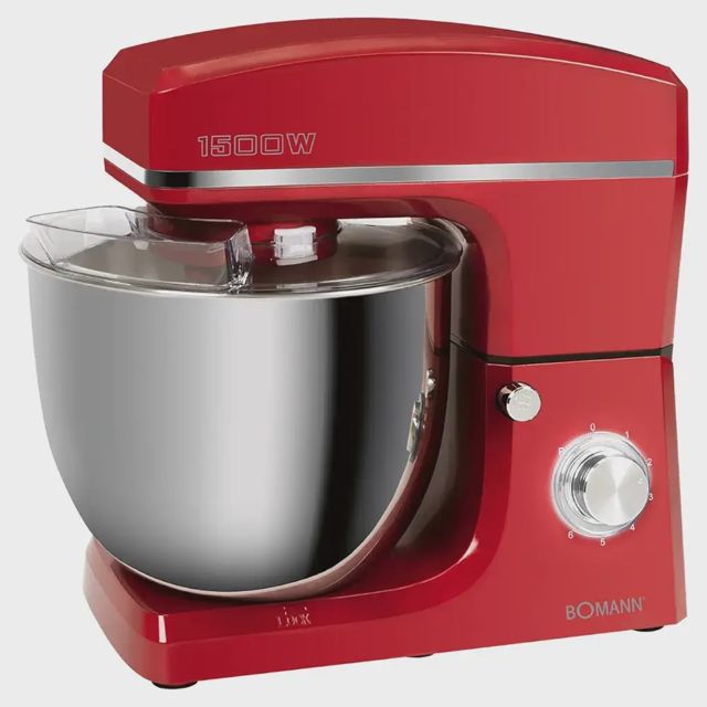 Robot pétrin 10L 1500W Bomann KM 6036 CB Rouge